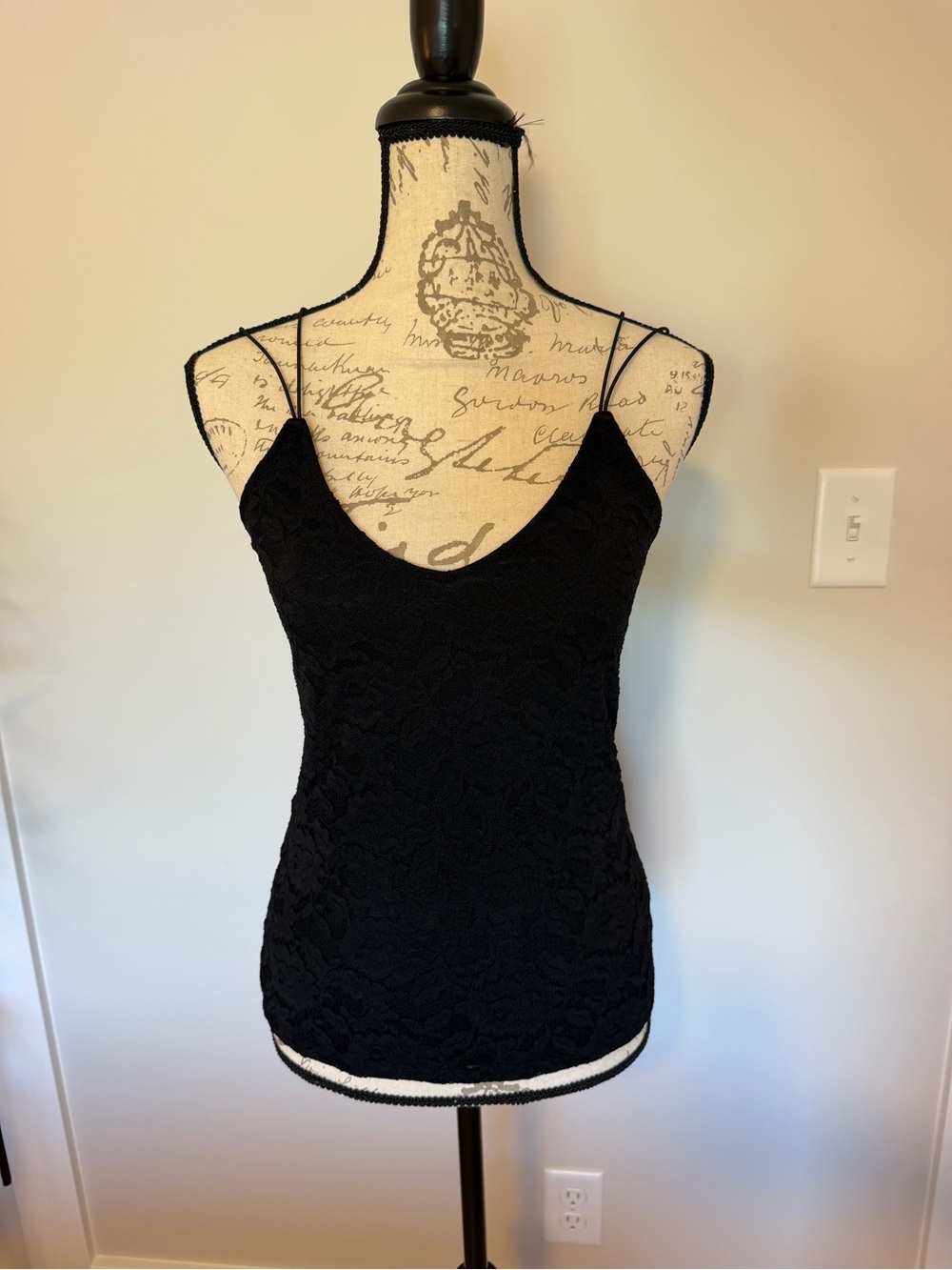 Express Black Lace Spaghetti-Strap Camisole